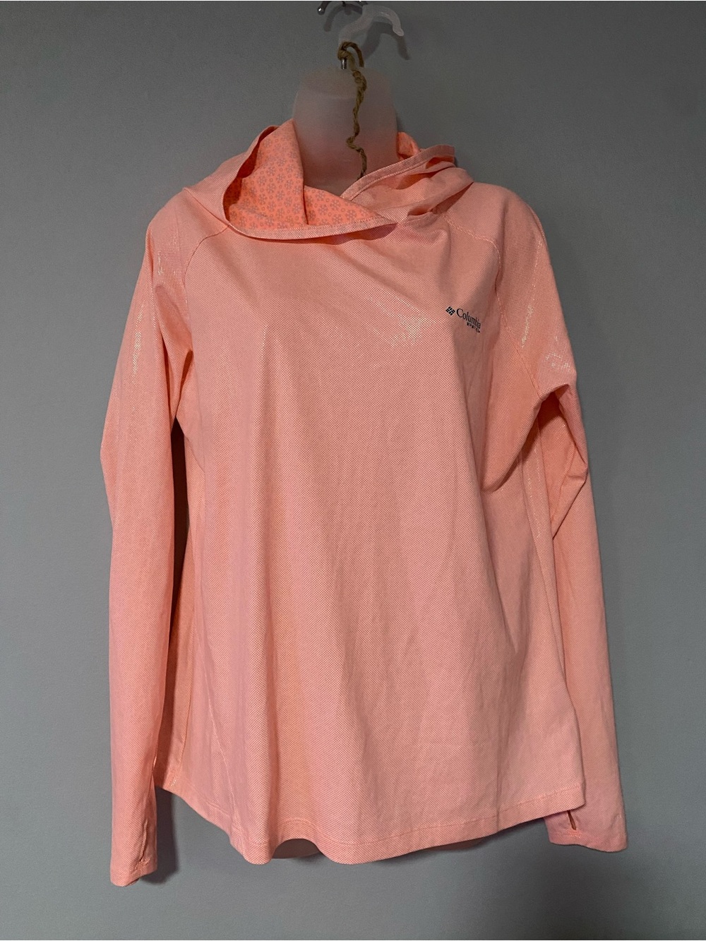 Columbia Peach Hooded Long Sleeve Top